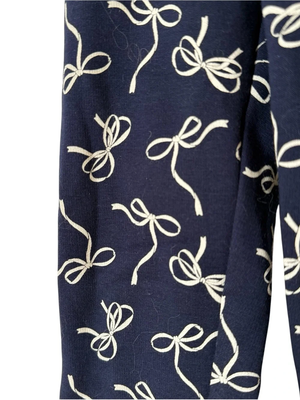 NWT GAP kids Navy Bow-Print cozy lined leggings